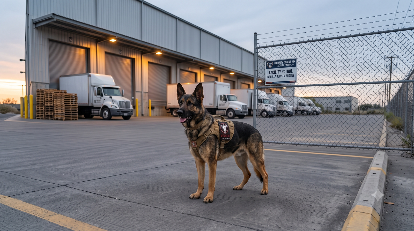 Seguridad canina con perros entrenados para vigilancia en Estado de México